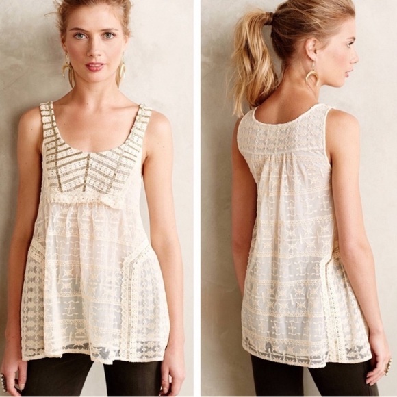 Vanessa Virginia Blouse From Anthropologie Size 10 - Picture 1 of 11